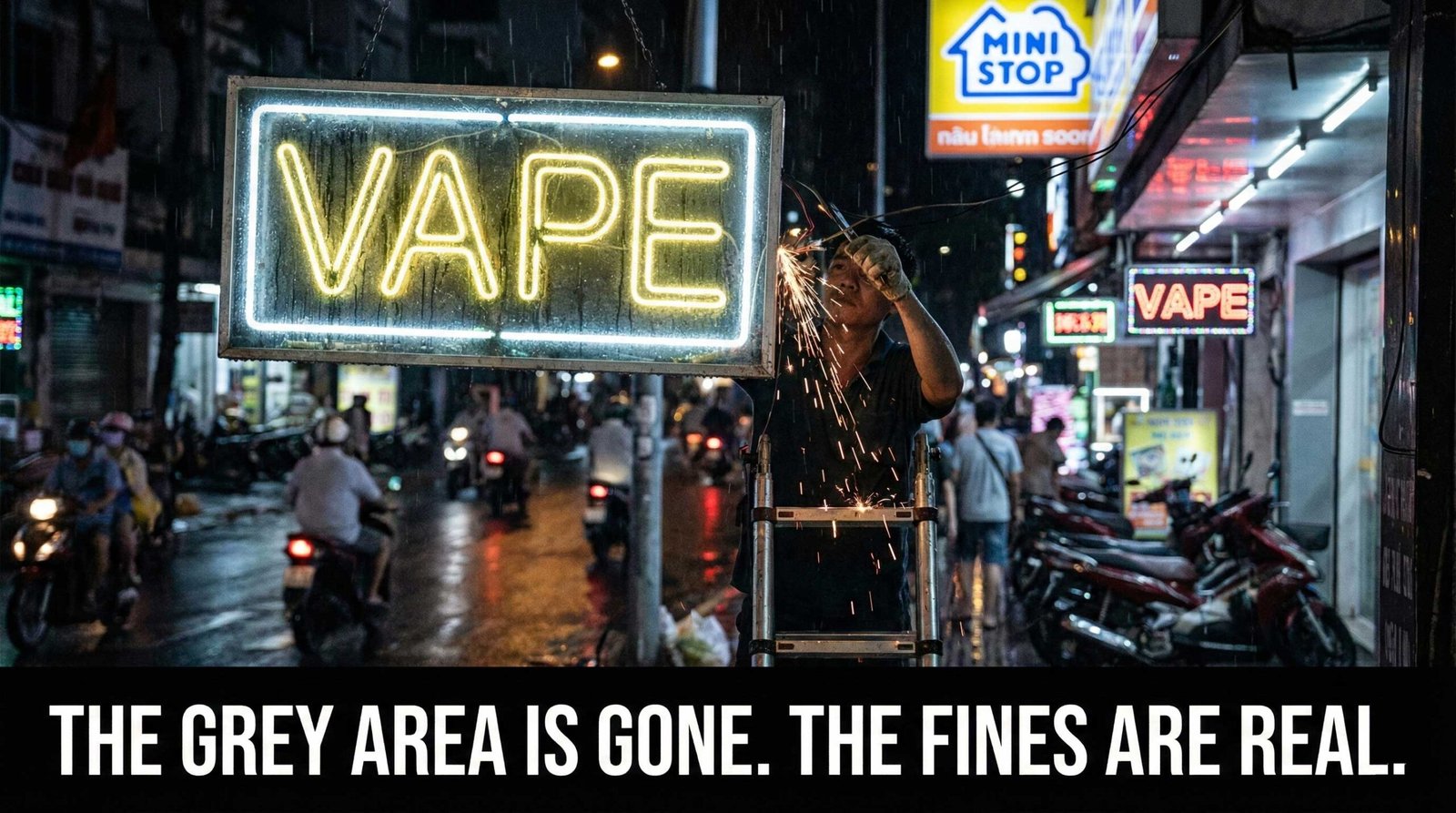 Gritty vape sign in District 1