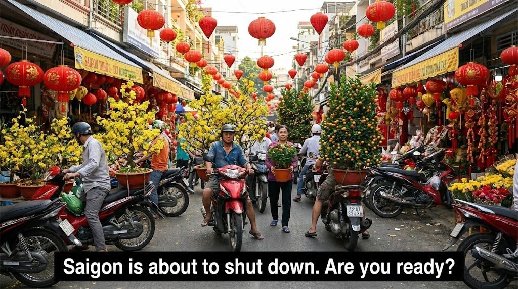 Chaos of Tet preparation in Saigon District 1