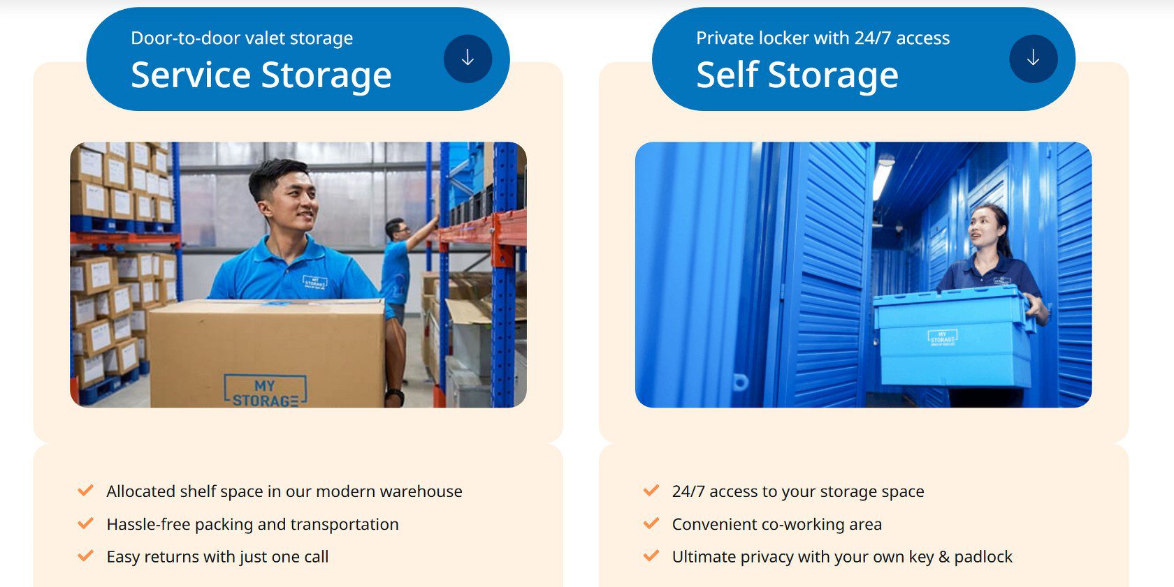 Service Storage and Self Storage Comparison